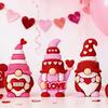 Elf Doll Valentine's Day Mini Gnomes Set Resin Figurines Romantic Pink Red Heart Decor Party Favors Tiered Tray Display Hide And Seek Toys