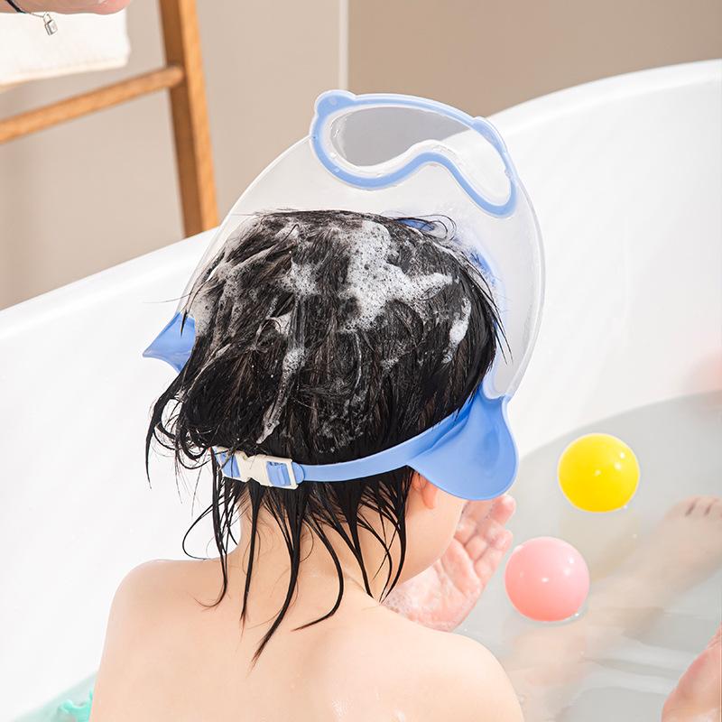 Adjustable Dimension Children Shampoo Hat Infant Shower Hat Visible Bath Visor Infant Hair Shield Ear Protection Water Resistant