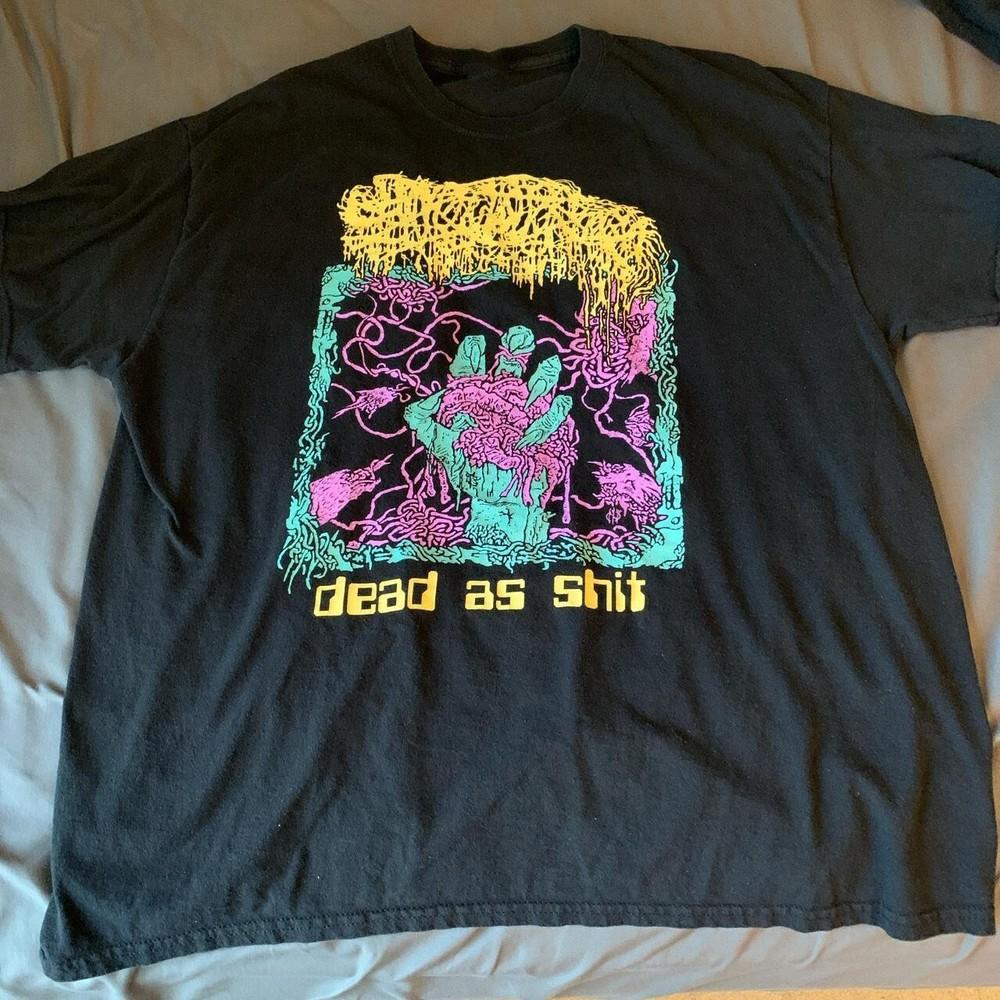 Sanguisugabogg Dead As Sht T-Shirt Short Sleeve Cotton Tee S To 4 XL Unisex T-Shirt S
