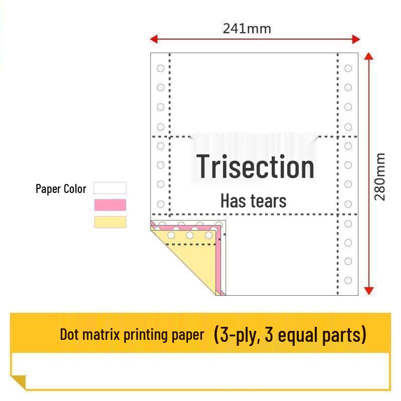 Multi-Part Dot Matrix Printer Paper: Single to Five-Part for Receipts & Delivery Notes.