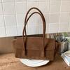Elegant Suede Tote Bag for Women – Classic Top Handle Handbag with Structured Design and Minimalist Style