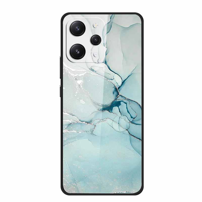 

Luxury Case for Xiaomi Redmi 12 4G Tempered Glass Cover for Xiaomi Redmi12 Phone Cases Marble Mica Painted Coque Colorful Bumper -Xiaomi Redmi 12 4G