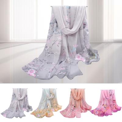 Summer Scarf Beautiful Bird Pattern Comfortable Women Scarf Warm Fall Winter Scarf Shawl Lady Garment