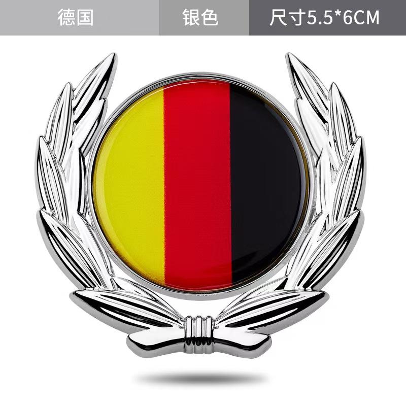Car Metal National Flag Car Sticker China United States United Kingdom France Germany Italy National Flag Car Emblem Car Sticker Side Emblem