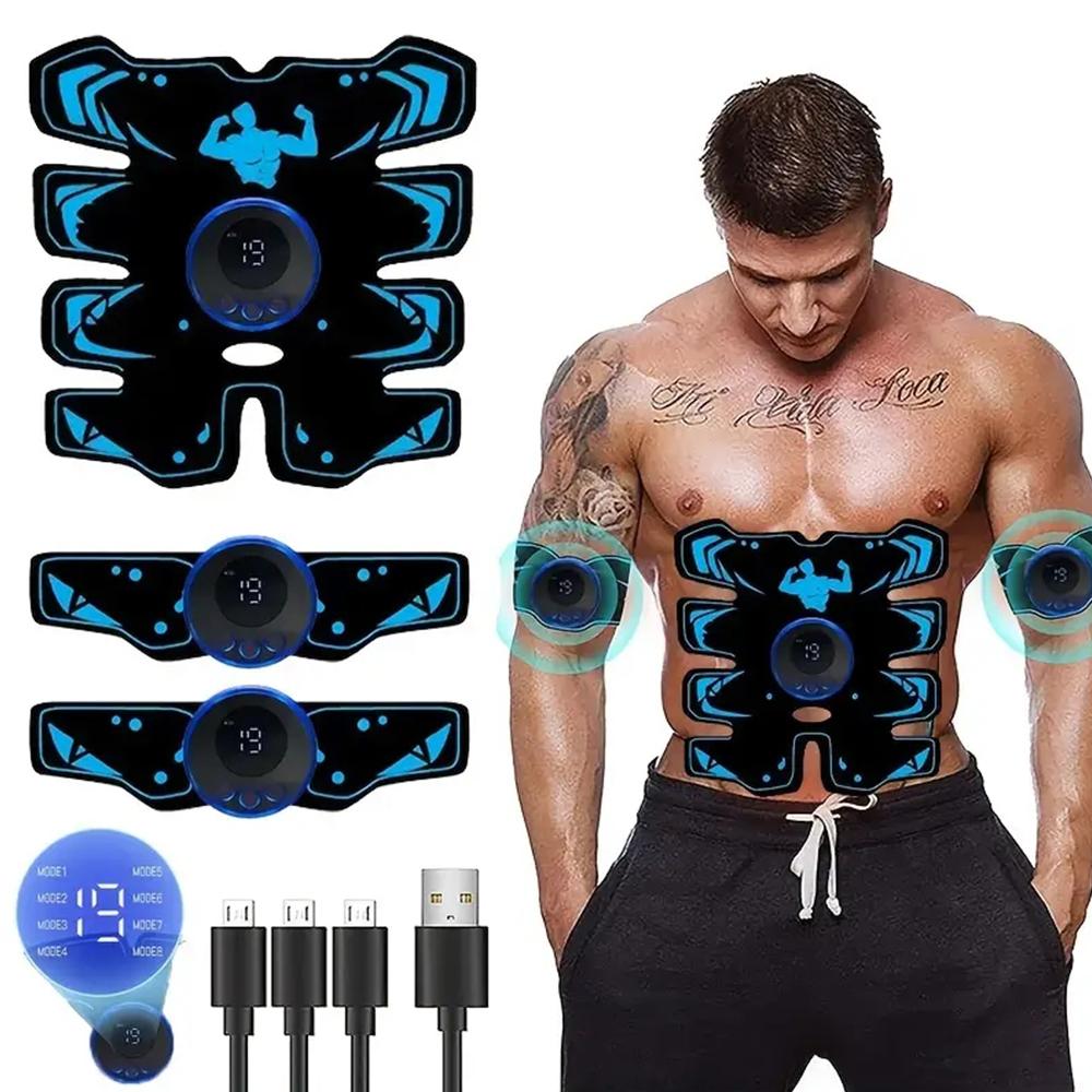 EMS abdominal muscle trainer 8-mode 19 intensity ABS three in one trainer home exercise lazy fitness equipment set