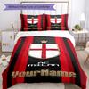 Ac Milan Personalizza il tuo nome Set Biancheria da Letto Copripiumino Traspirante con Federe Decorazione per la Casa Regalo di Compleanno