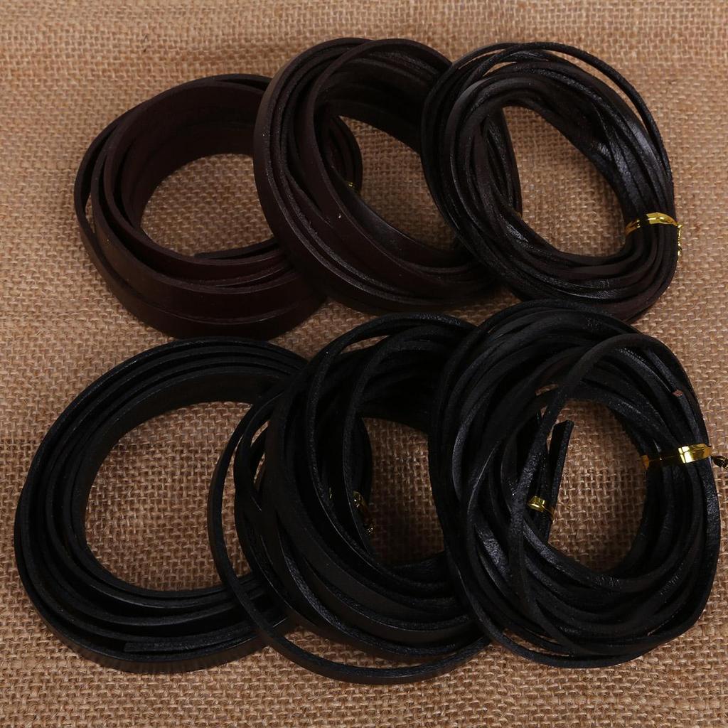 2 Meters High Quality Genuine Leather Cord Flat Strand Cow Leather Rope For Handmade Necklace Bracelets DIY Jewelry