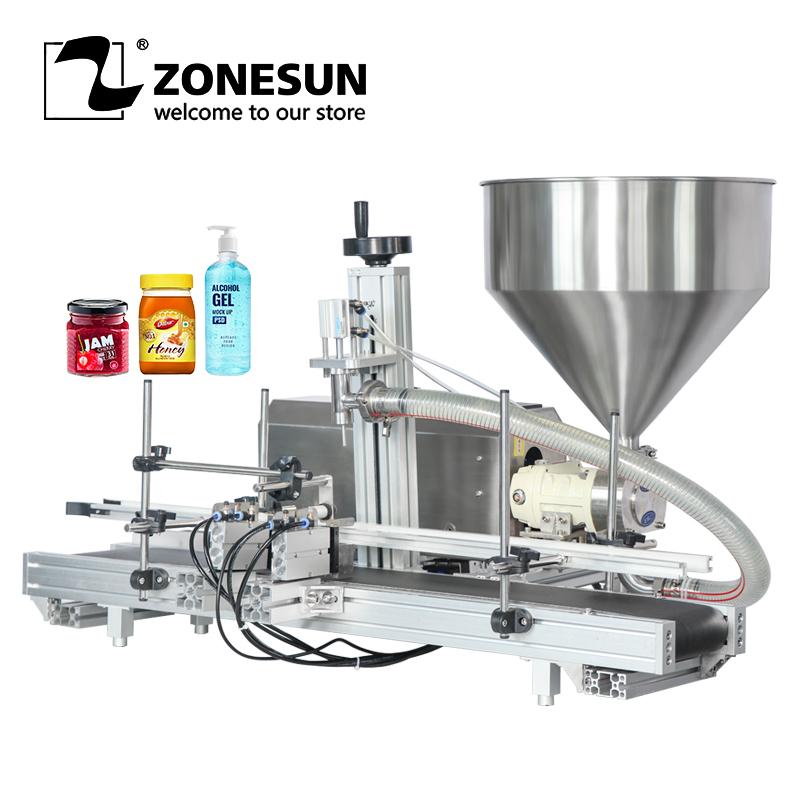 ZONESUN ZS-DTGT900 Automatic Sticky Paste Sunscreen Cream Shampoo Liquid Honey Bottling Pack Filling Machine For Cosmetics