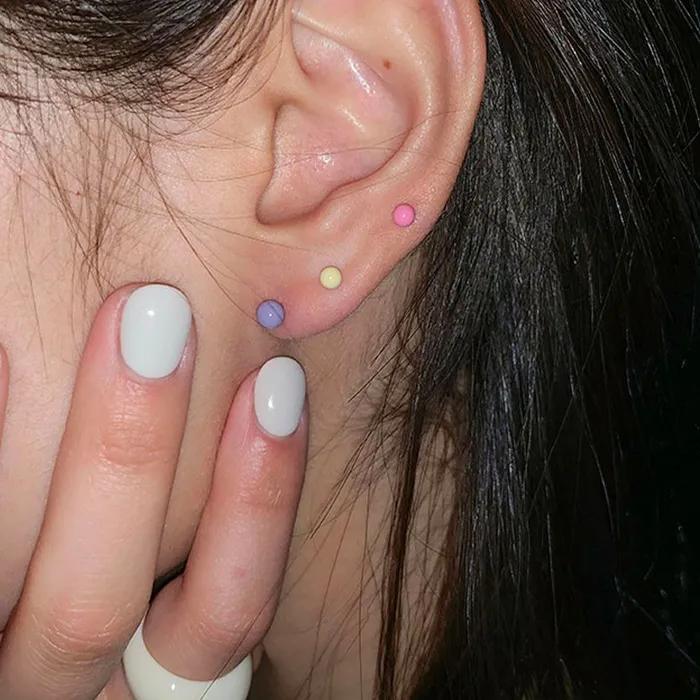 Pastel doodle piercing (Purple)