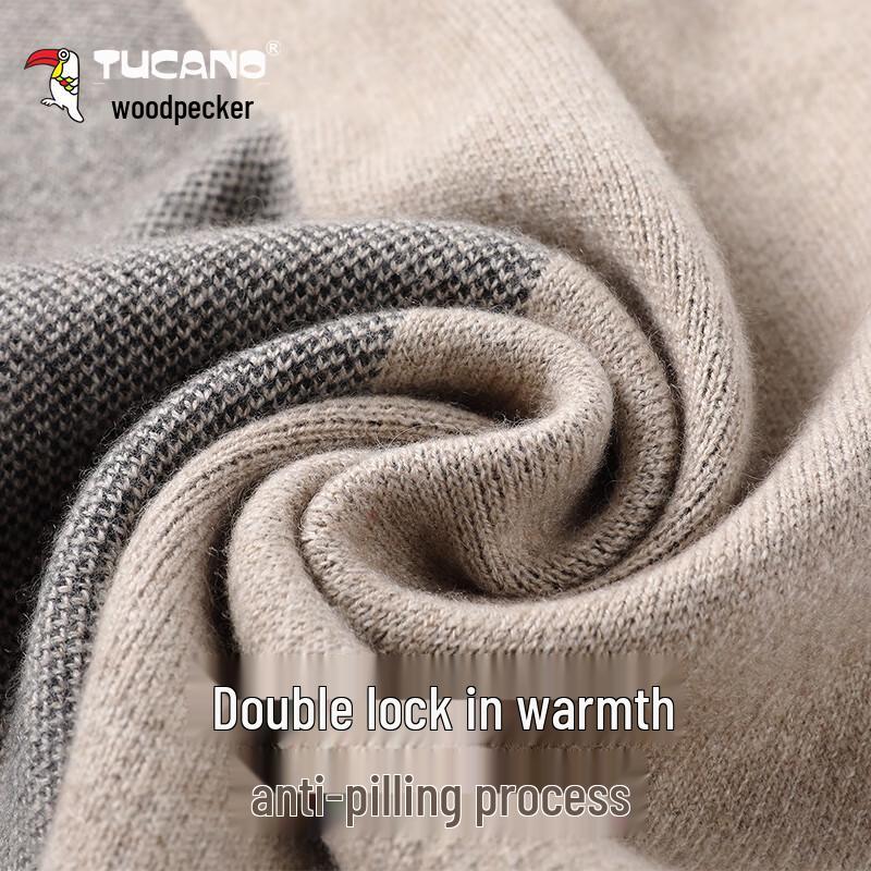 Tucano Men's 100% Pure Cashmere Plaid Scarf