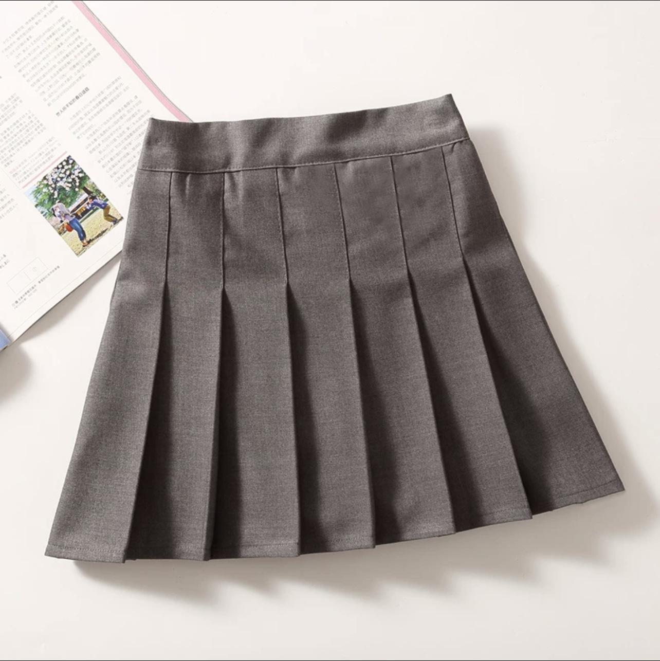 

Осенняя белая плиссированная юбка JK для девочек начальной и старшей школы Size 130 (Fits around 120cm)