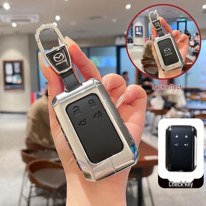 Kuooo: Wear-resistant, fully enclosed Mazda EZ6 key fob and EZ60 car remote protective cases with buckle.