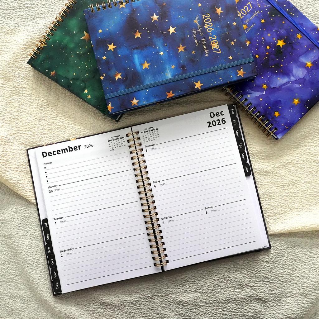 2026-2027 English Schedule Planner, A5 Size, 70 Pages/ 140 Pages, Daily Planner/calendar/notebook