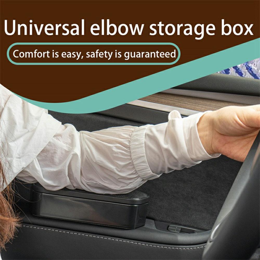 Multi-Functional Storage Car Armrest Elbow Pad Height-Adjustable Vehicle Armrest Box Cushion