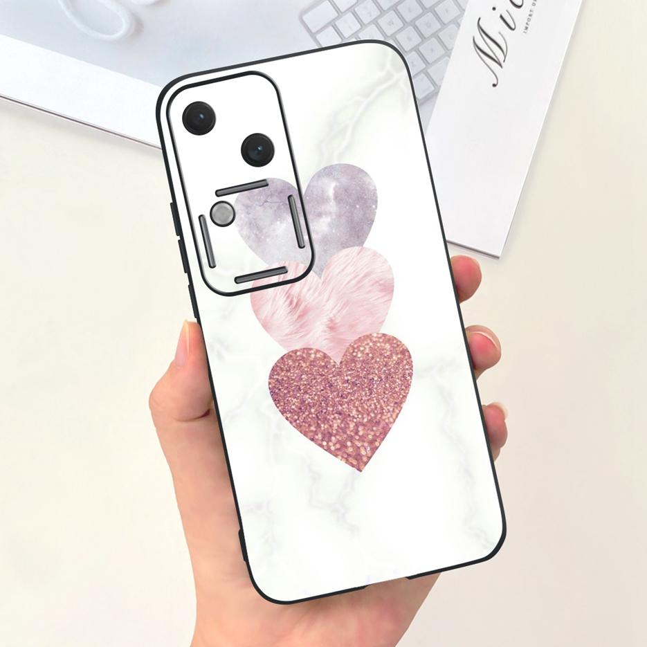 For Vivo V30 Pro Case V2319 Cute Fashion Cartoon Back Cover 6.78'' Soft Silicone Phone Case For Vivo V30 V 30 Pro VivoV30 Bumper