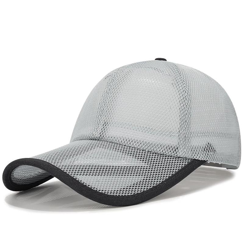 Summer Baseball Cap Mesh Travel Running Sun Hats Adjustable Breathable Outdoor Sports Quick Dry Hat for Men Wome