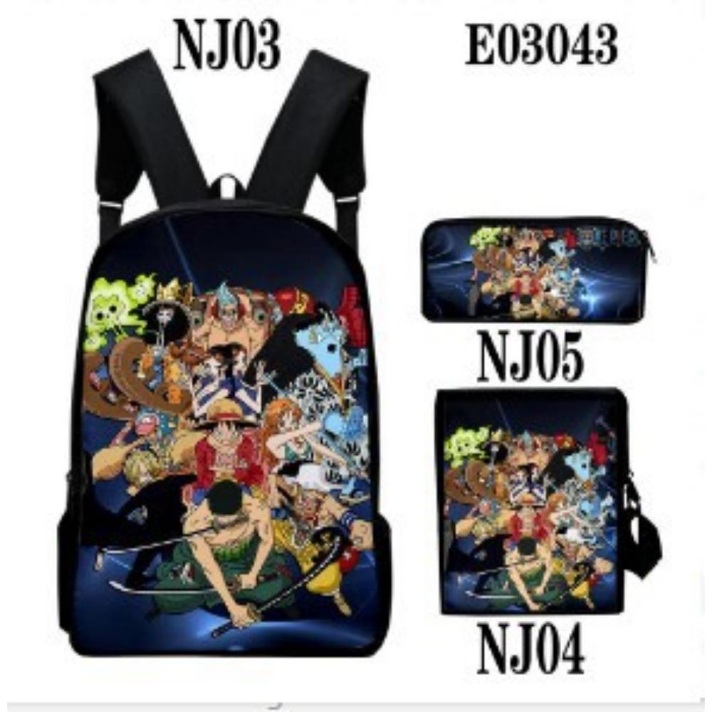 ONE PIECE Cross-border trendy backpack European and American retro schoolbag third grade~ fourth grade bag