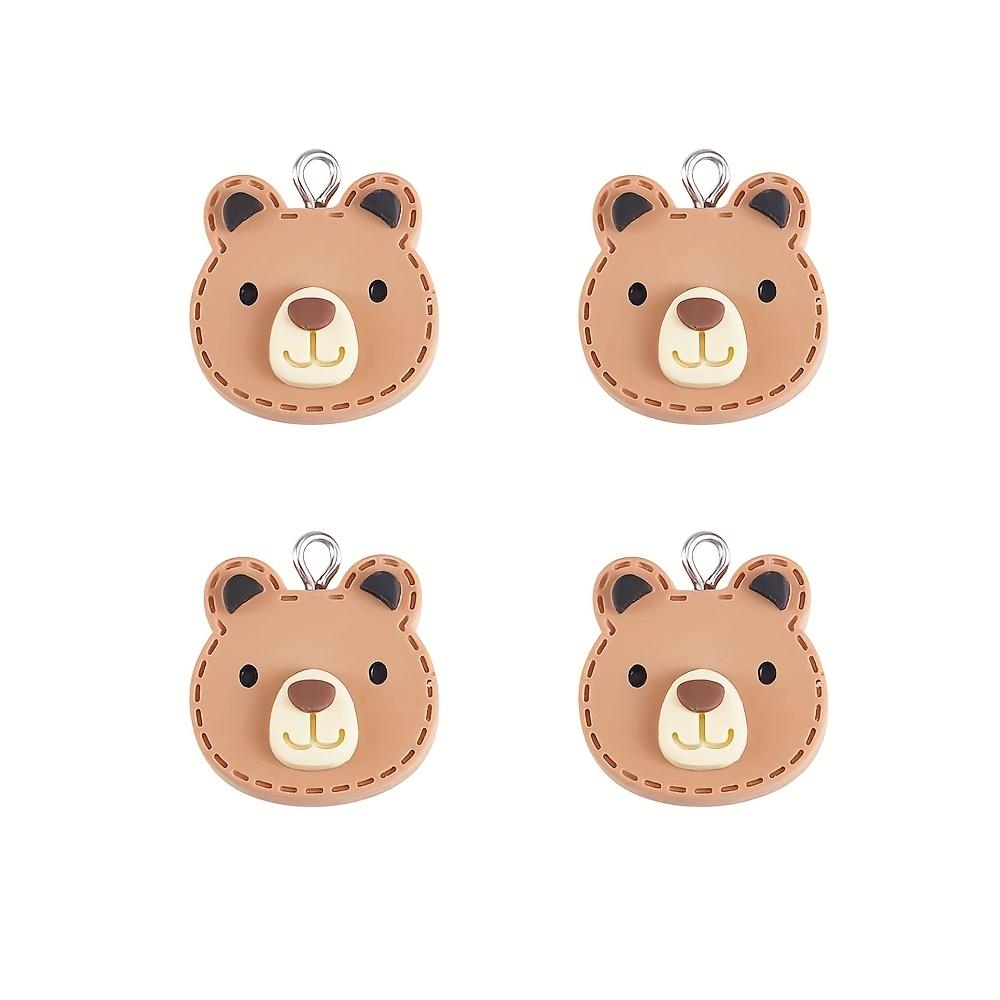 

4/8/13 шт. Кулон з ведмедиком з епоксидної смоли Модні та універсальні прикраси з ведмедиком, підходять для виготовлення ювелірних виробів своїми руками, браслетів, намист, сережок, аксесуарів 4pcs