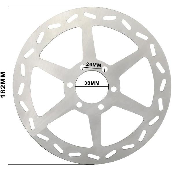 Mini Bike Brake Disc Rotor with Brake Pad Stainless Steel Rear for Mega Moto MMB80cc 105cc CT100U CC100X GMB100 Baja Doodle Bug DB30 79cc 97cc 100cc