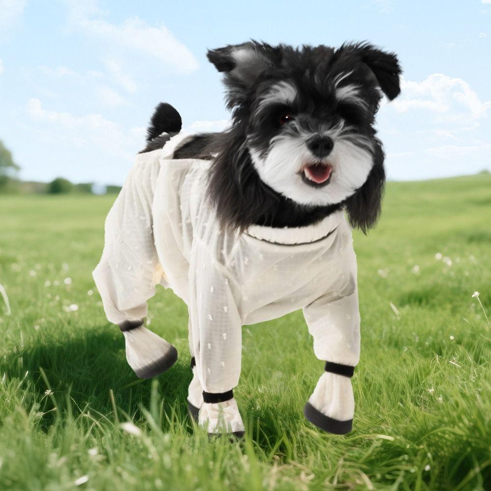 Full Leg Protection Pet Strolling Going Out Pants Dog Jumpsuit Shoes  Spring Summer