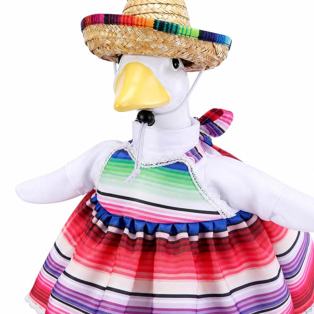 Goose Outfit, -Goose Costume, Mexican Sombrero, Seasonal Festive Costume for Garden Parties,