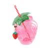 500ml Strawberry Straw Cup Plastic Pineapple Straw Cup Drinkware Christmas