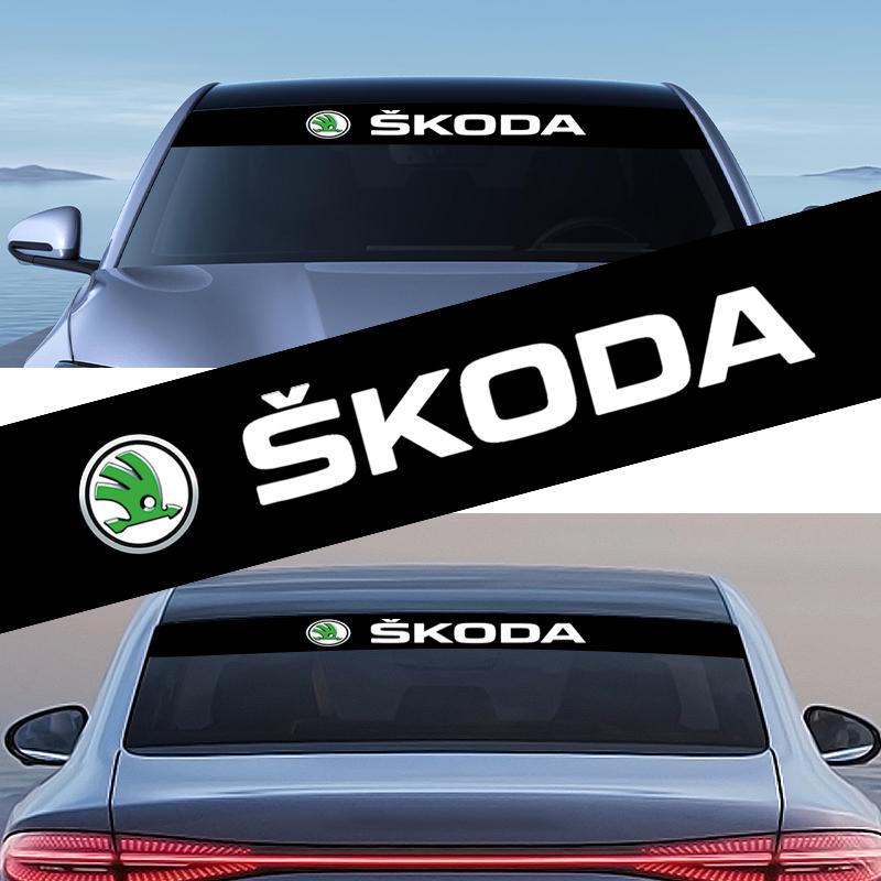Samolepky na přední sklo auta Přední a zadní ozdobný emblém Pro Škoda Octavia Superb Rapid Kodiaq Karoq Fabia Kamiq Roomster Citigo