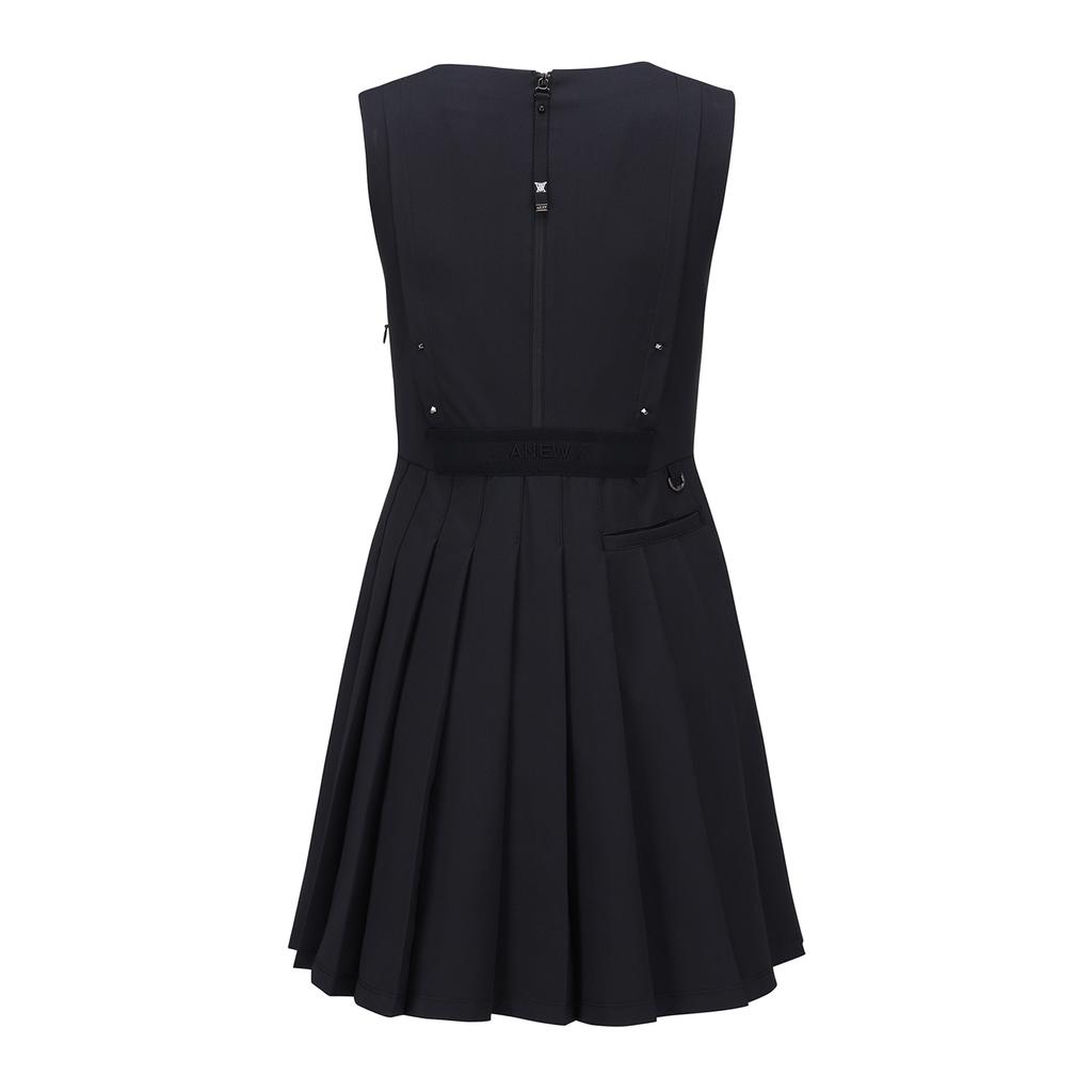 ANEW GOLF Women Sm Pleated Sleeveless Onepiece_Bk