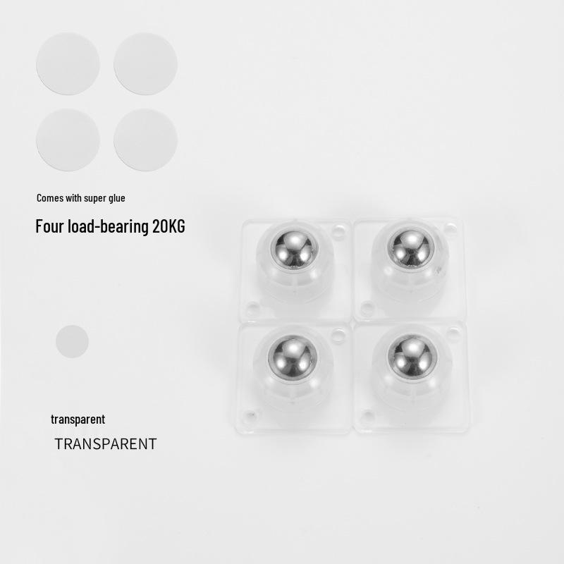 Universal Silent Swivel Chair Caster – Small Adhesive Roller Wheels