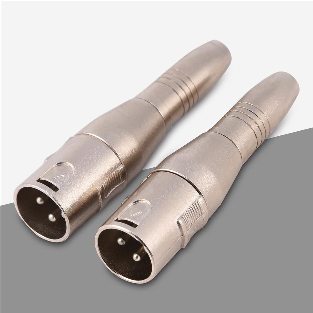 3 Pin XLR Male to 1 4 6.35mm Female Jack Audio Mic Adapter Connector 2 Pcs