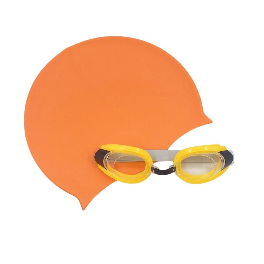 Kit di occhiali da nuoto in gel di silice e cuffia per allenamento, occhiali sportivi, set di accessori, impermeabili, per uomo, donna, spiaggia, piscina, stili popolari