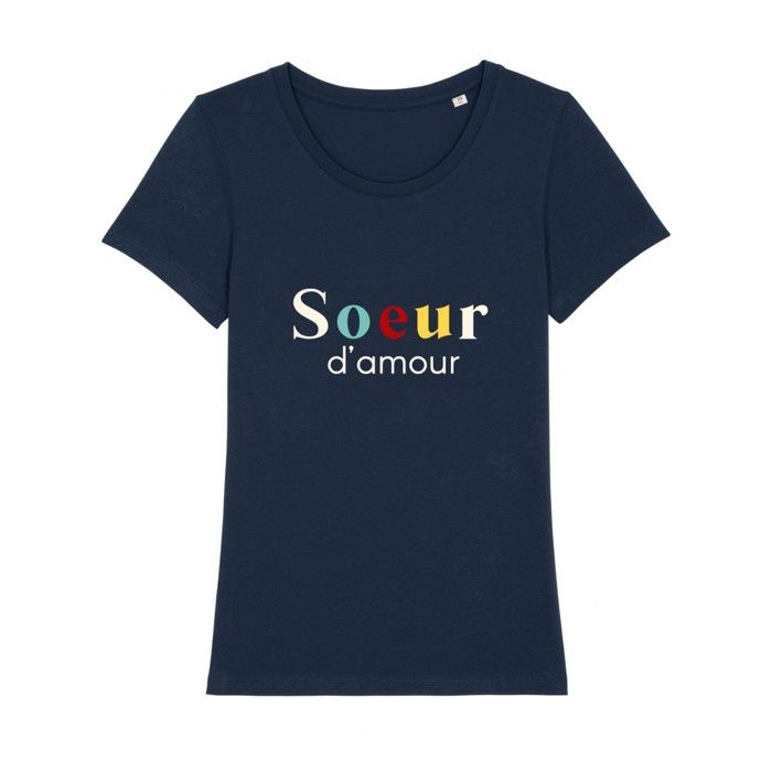 We Are Family - TSHIRT FEMME S?UR D'AMOUR BLEU XXL