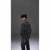 Men's Retro Black & White Checkered Long Sleeve Shirt Jacket - Casual Spring/Autumn Wear