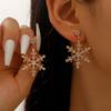 Crystal Zircon Earrings Sparking Pearl Studs New Year Party Christmas Earrings  Jewelry Accessories