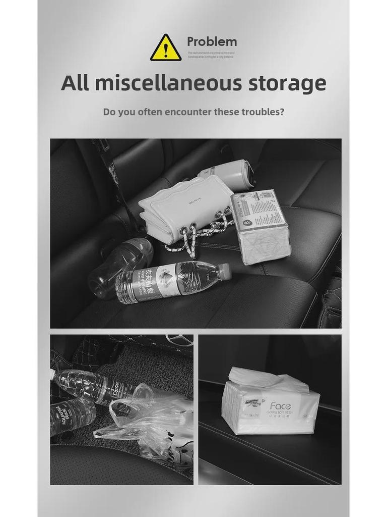 Universal Car Seat Back Multi-Function Storage & Tissue Hanging Bag