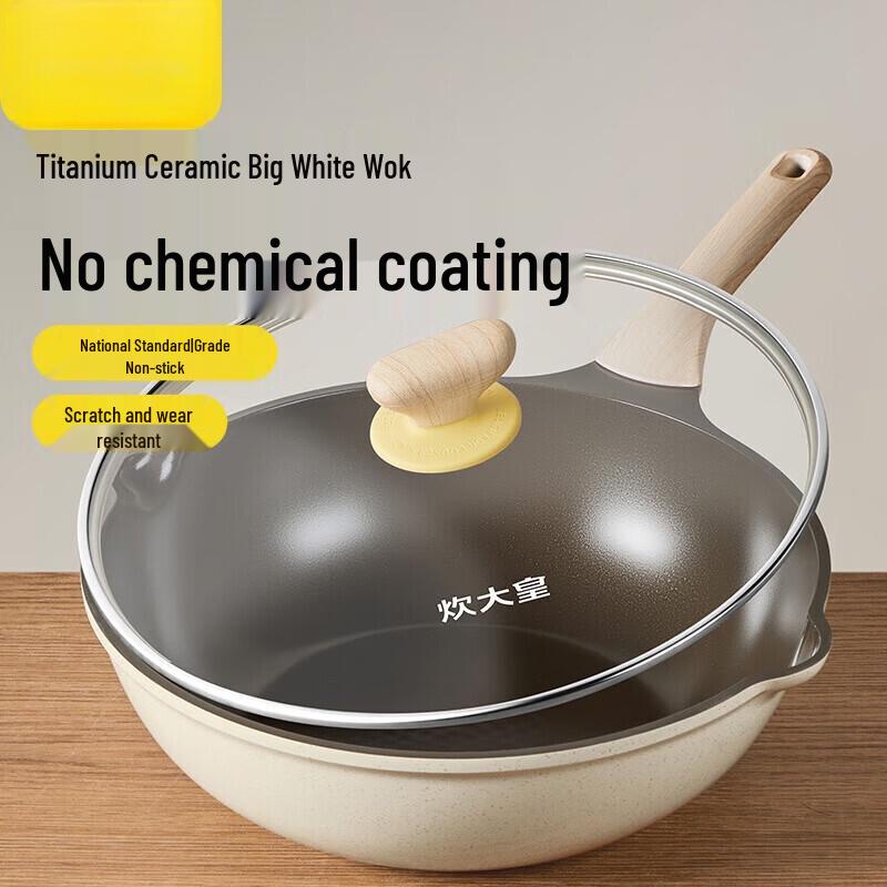 COOKER KING 28cm Titanium Ceramic Non-Stick Wok