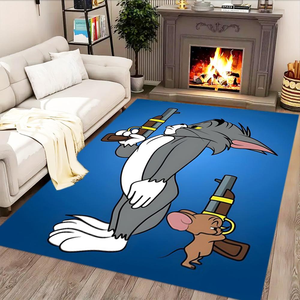 Tom And Jerry Party rug for living rooms, bedrooms, home décor, and as gifts.