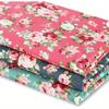 1pc Vintage Floral Cotton Fabric Rose Pattern Flowers Print Quilting Fabric Bundle for Quilting Sewing Crafting DIY