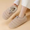 Fashion 2025 Winter Warm Shoes For Woman Men Soft Plush Anti-slip Couples Indoor Home Floor Slippers Solid Color Mum Dad Footwear