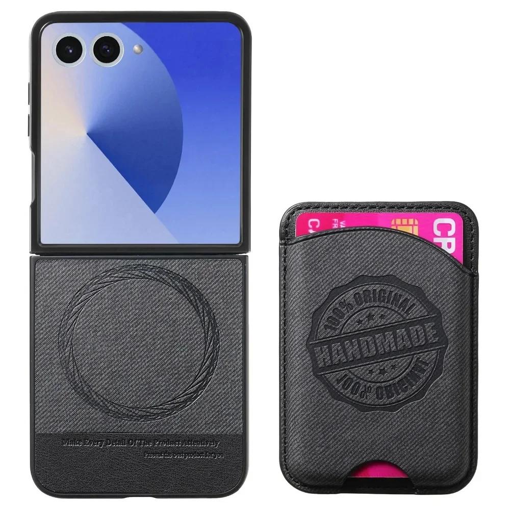 

Phone Case For Samsung Galaxy Z Flip 7 6 5 4 3 Flip7 Flip6 Flip5 Flip4 2 in 1 Detachable Magnetic Wallet Case with Card Holder Galaxy Z Flip5