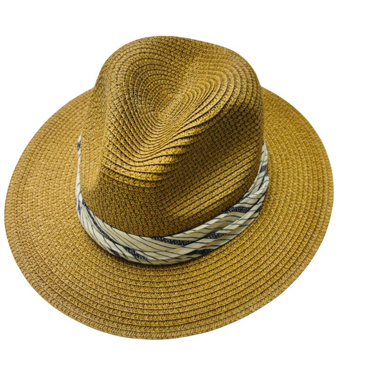 New summer straw hat sun hat travel beach sun protection hat wide brim panama hat top hat men and women couple hat