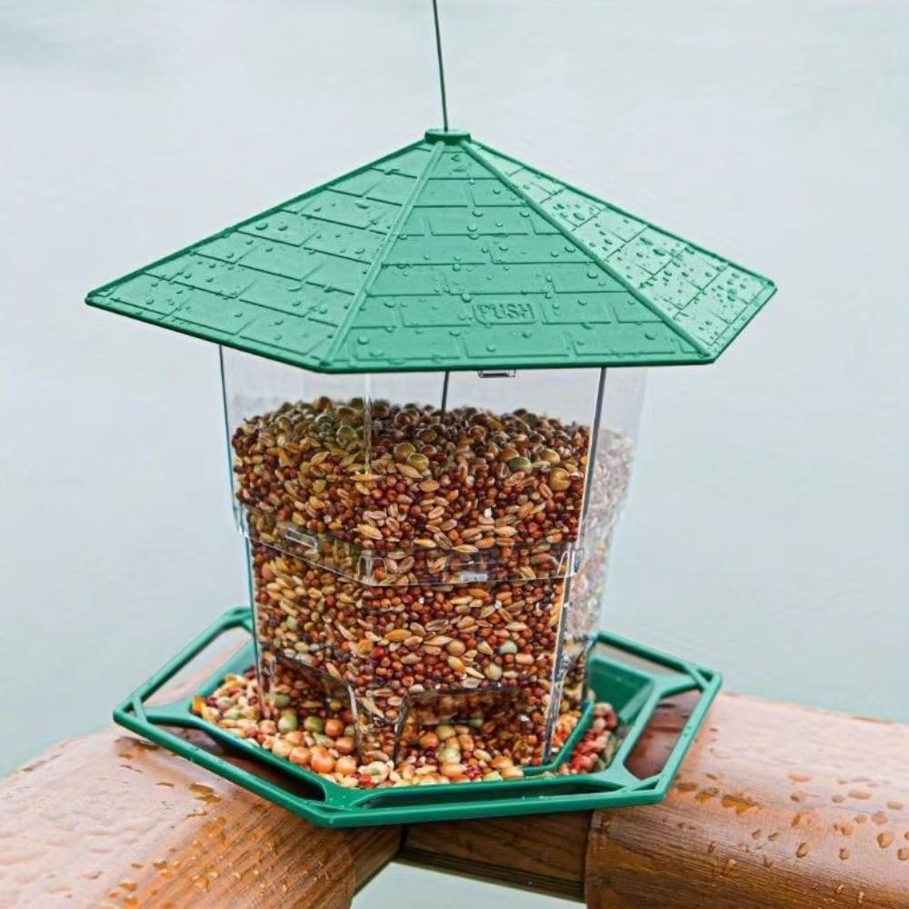 Large Capacity Bird Food Tray Waterproof Bird Feeding Station Collapsible Bird Feeder  Garden