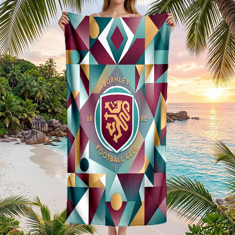 Burnley Football Beach Towel Soft Microfiber Summer Towel Quick Dry Absorbent Towel for Beach Swimming Pool Travel