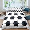 Red Glowing Polygonal Grid Pattern Bedding Collections Exquisite Bed Supplies Set Duvet Cover Bed Comforter Set Luxury Birthday Gift