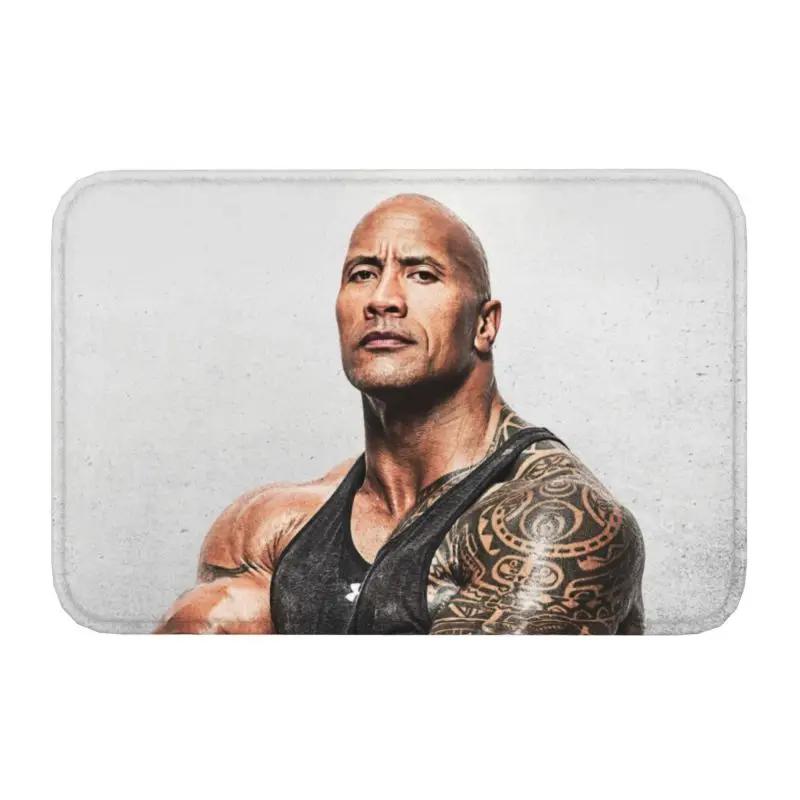 The Rock Dwayne Meme Front Door Mat Anti-Slip Outdoor Quick Dry Doormat Kitchen Bedroom Entrance Rug Carpet