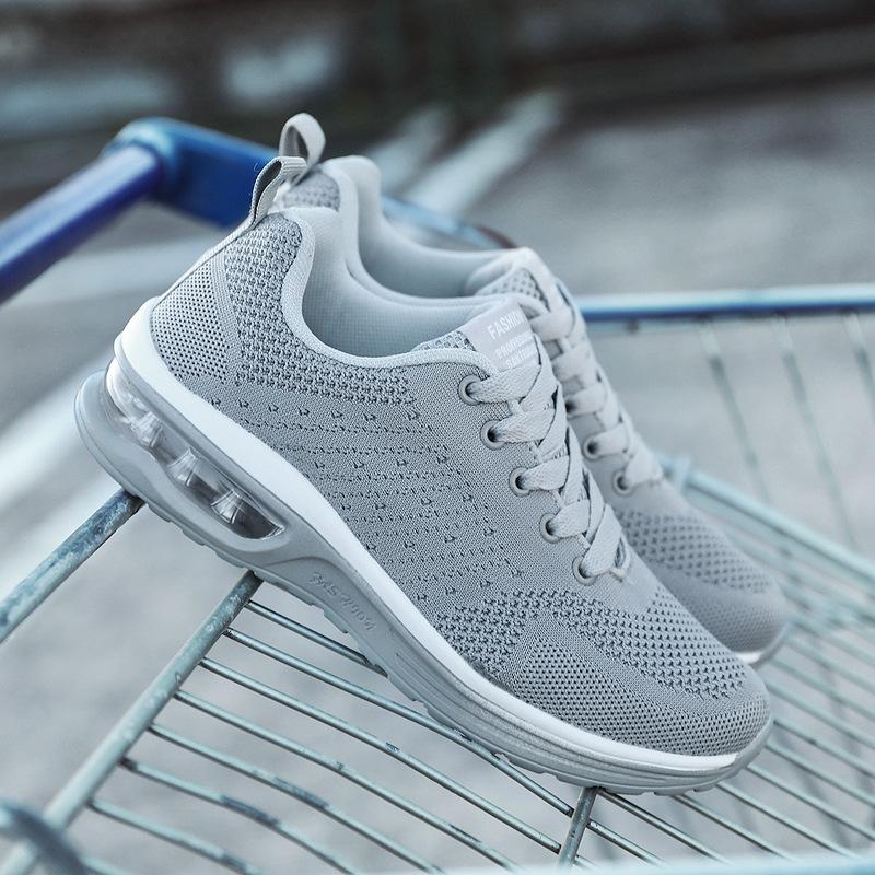 Spring and Autumn Men's Shoes 2024 New Mesh Shoes Large Size Men's Couple Shoes Breathable Air Cushion Sports Running Shoes Trendy Shoes
