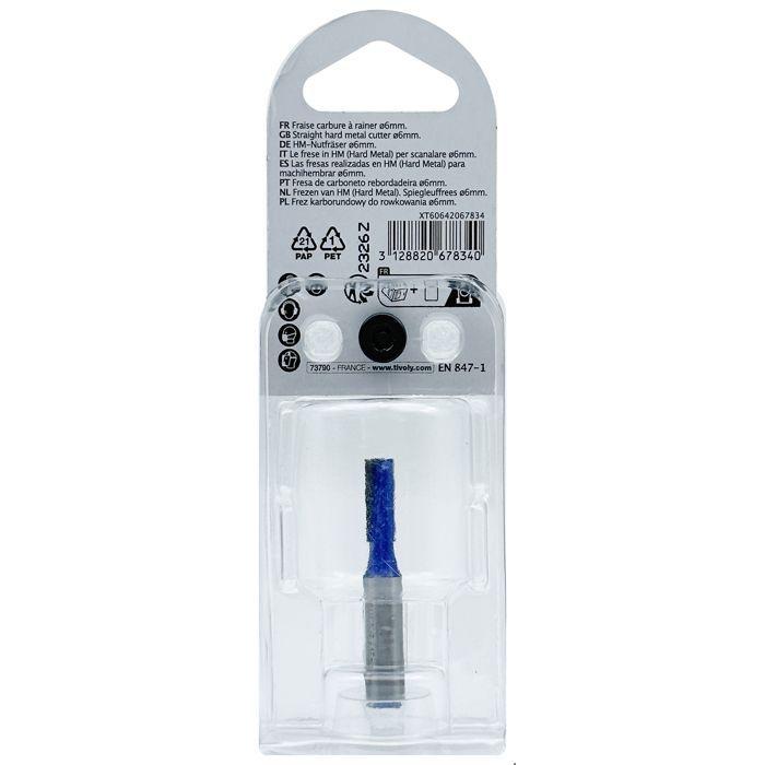 Fraise À Rainurer - TIVOLY - Ø6mm - 2 Lames Carbure - Tige Ø8mm - Pour Bois