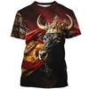 Maglietta da uomo a maniche corte con scollo rotondo, pullover stampato in 3D, top casual