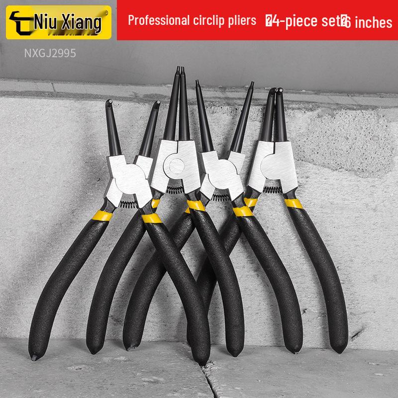 Industriequalität Gelb Doppelnutzungs-Sprengringzangenset für Innen- und Außensicherungsringe