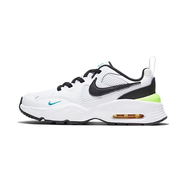 

Nike Air Max Fusion Fashion Round Toe Low Top Running Shoes Kids sneaker White Black Green CJ3825-103 28